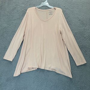 Chicos Shirt‎ Womens 2 US Large Frosted Petal The Ultimate Tee Cozy Tunic V Neck